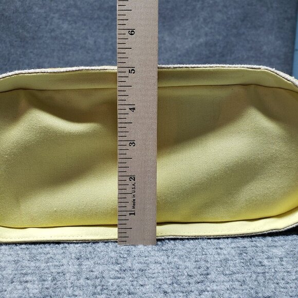 Quacker Factory Shoulder Bag Womens Light Blue Yellow Sea Shell Striped New - Picture 10 of 12